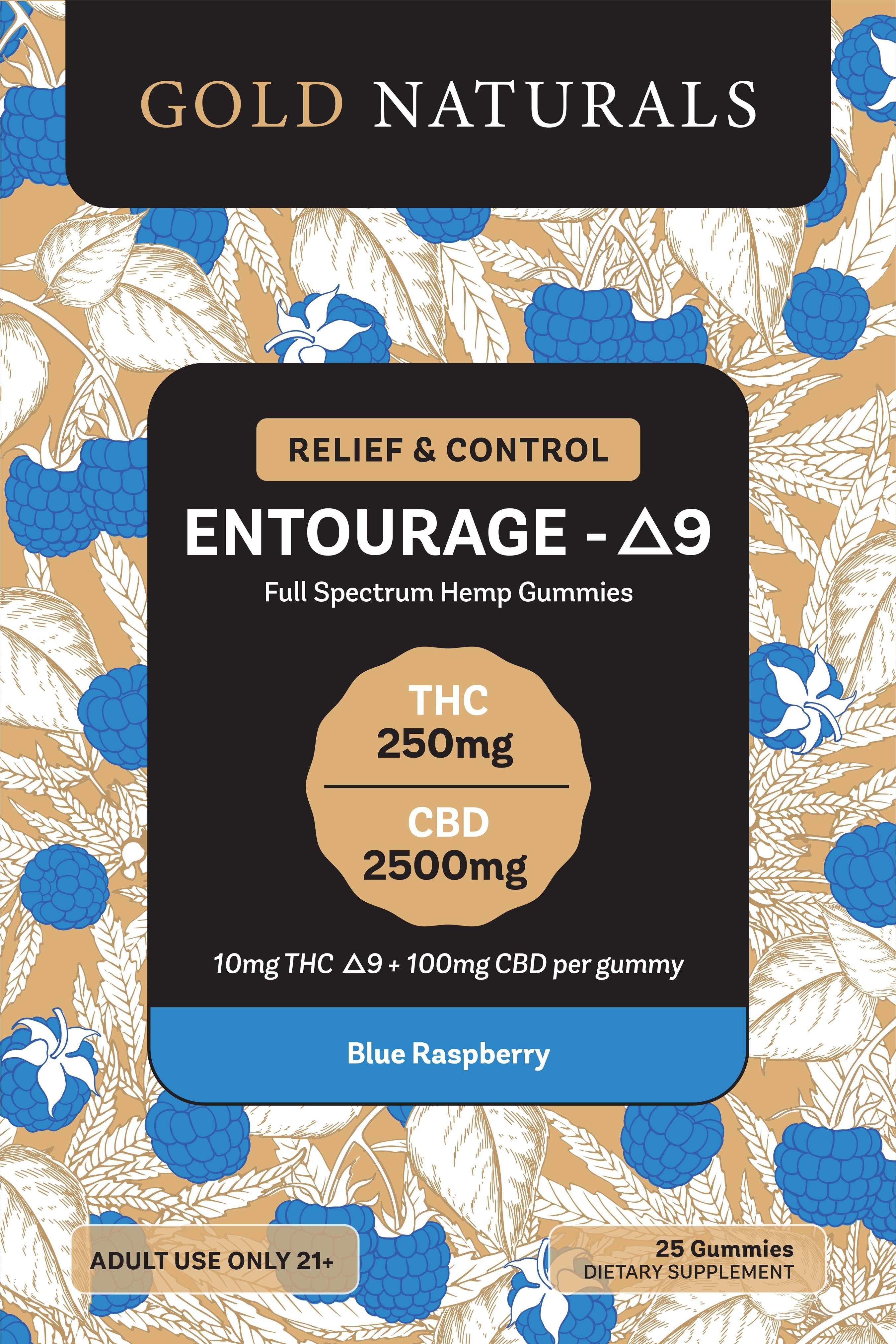 Gold Naturals Entourage Δ9 Gummy