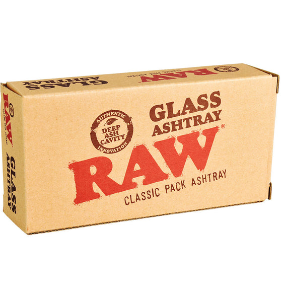 RAW Classic Pack Glass Ashtray - 6"x3"