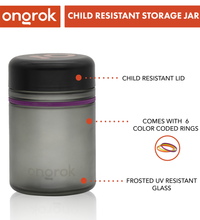 Ongrok 500ml Child Resistant Jars, 2 pack