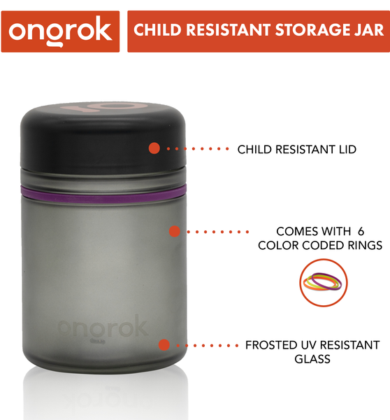 Ongrok 500ml Child Resistant Jars, 2 pack