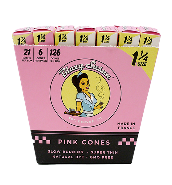 Blazy Susan Pink Paper Cones