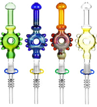 Studded Donut Dab Straw - 7.5" / Colors Vary