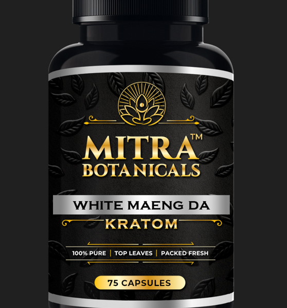 Mitra Botanicals White Maeng Da – Kratom (75 Capsules)