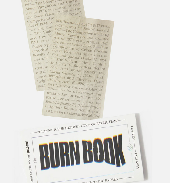 Burn Book Rolling Paper Packs from Field Trip Papers