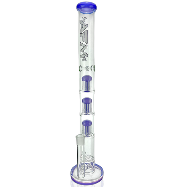 21" AFM Ripper Triple Tree Perc Glass Straight Tube Bong