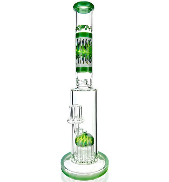 14" AFM Glass Reversal Arm Perc Glass Straight Tube Bong