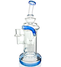 10" AFM Glass Power Station Color Lip Glass Recycler Dab Rig