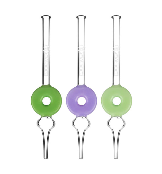 Pulsar Frosted Donut Dab Straw - 9" / Colors Vary