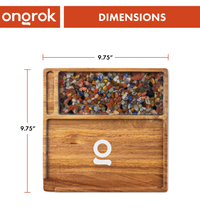 Ongrok Premium Natural Acacia Wood Tray | 9.5" x 9.5"