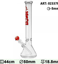 Boost | 17" Red Beaker Base Glass Water Pipe