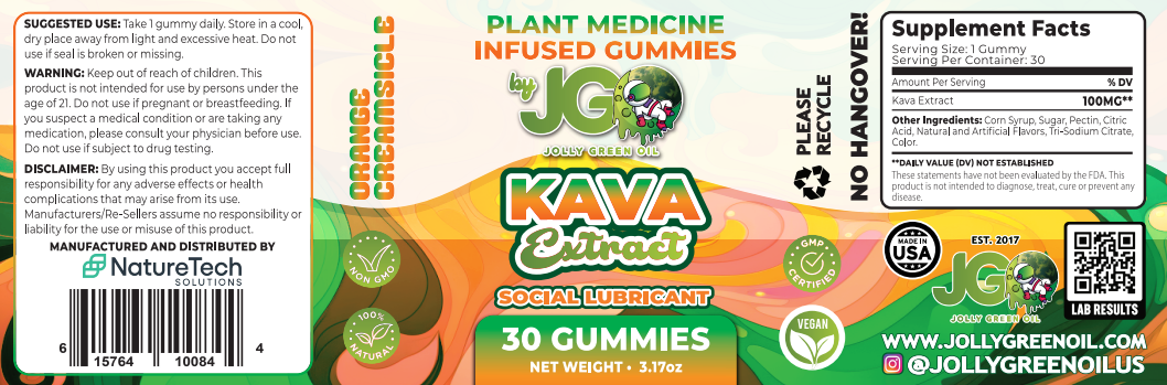 JGO Kava Gummies, 3000 mg, 30 ct