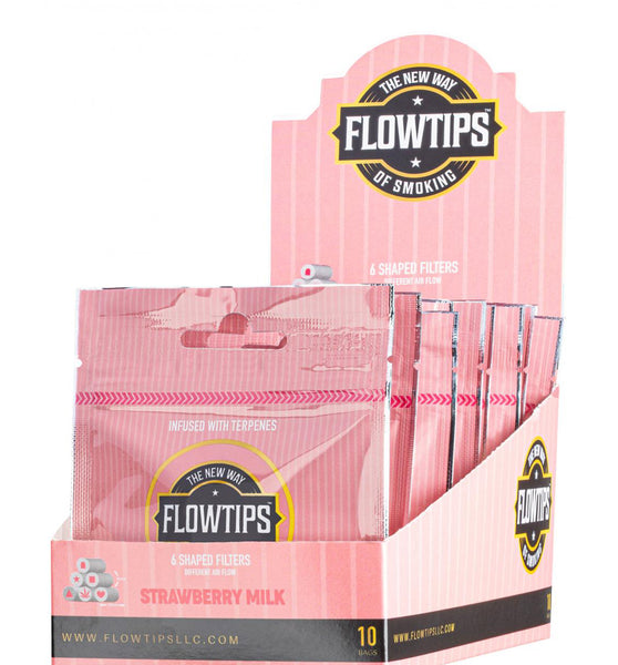 FLOWTIPS ® STRAWBERRY MILK TERPENE FILTER TIPS (10-PACK)