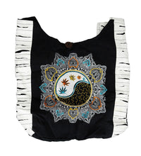 Yin Yang Hemp Leaf Mandala Sling Bag - 15"x15"