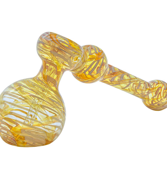 LA Pipes Full Rake Fumed Hammer Bubbler Pipe 6"