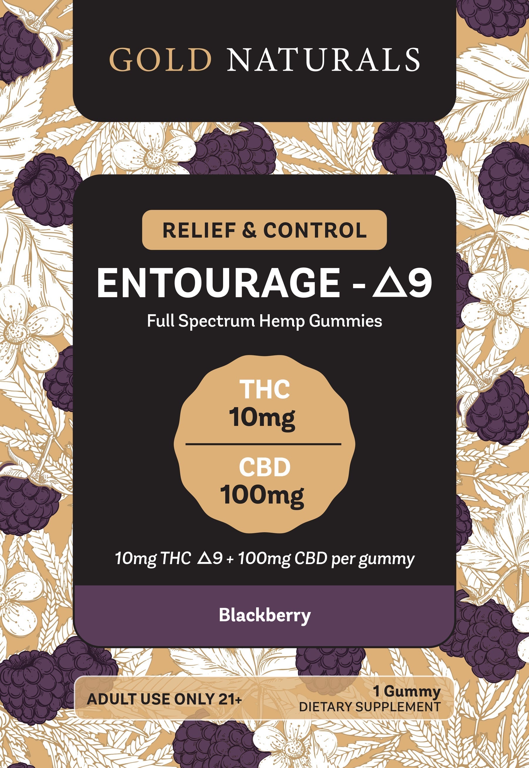 Gold Naturals Entourage Δ9 Gummy