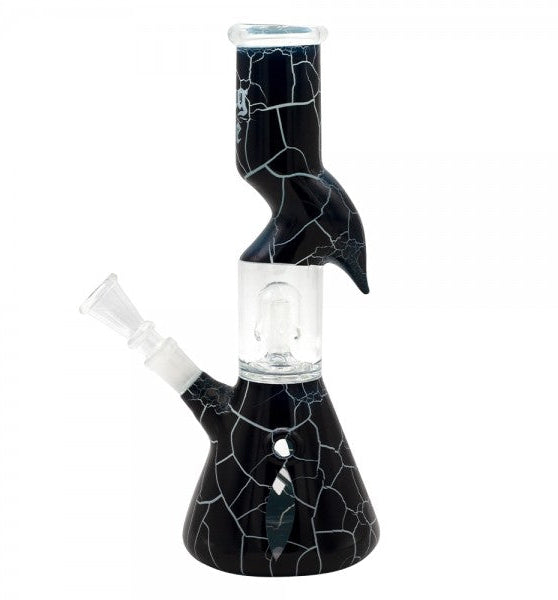 Thug Life | 10" Cracked Stone Glass Water Pipe