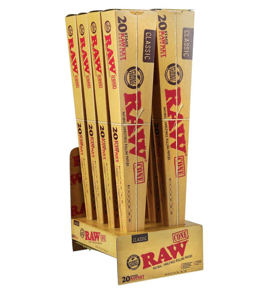 Raw Classic 20 Stage Rawket Launcher Pre-rolled Cones