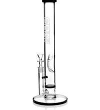 GRAV® Large, Black Accent Straight Base w/ Disc Water Pipe