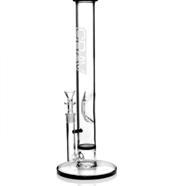 GRAV® Large, Black Accent Straight Base w/ Disc Water Pipe