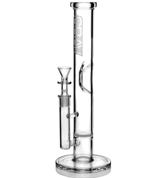 GRAV® Medium, Clear Straight Base w/ Disc Water Pipe