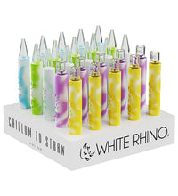 White Rhino Quartz Chillum To Straw - 5" / Glow In The Dark 25ct