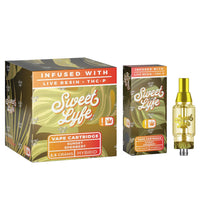 Sweet Lyfe Vape Cartridges 2.5ml  w Live Resin Delta + THCP - Sunset Sherbert - Indica