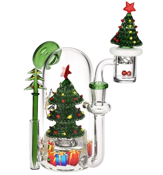 Pulsar Christmas Tree Glass Dab Rig Set - 5.75" / 14mm F