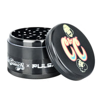 Cheech & Chong's x Pulsar Metal Grinder - Black / 4pc / 2.5" 6pcs