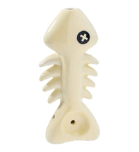 Wacky Bowlz Fish Skeleton Ceramic Hand Pipe - 4"