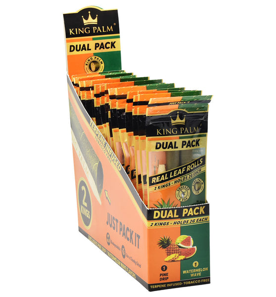 King Palm Hand Rolled Leaf Dual Pack King - Pine Drip / Watermelon 10PC