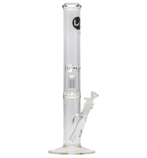 LA Pipes Thick Glass Straight Showerhead Perc Bong