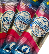 Twisted Hemp Organic Natural 4 Wraps Per Pack Tropical Breeze Flavor (3 Count)