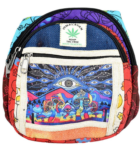 Threadheads Tie-Dye Eye In The Sky Pactchwork Sling Bag - 9"x8"Threadheads Tie-Dye Eye In The Sky Pactchwork Sling Bag - 9"x8"