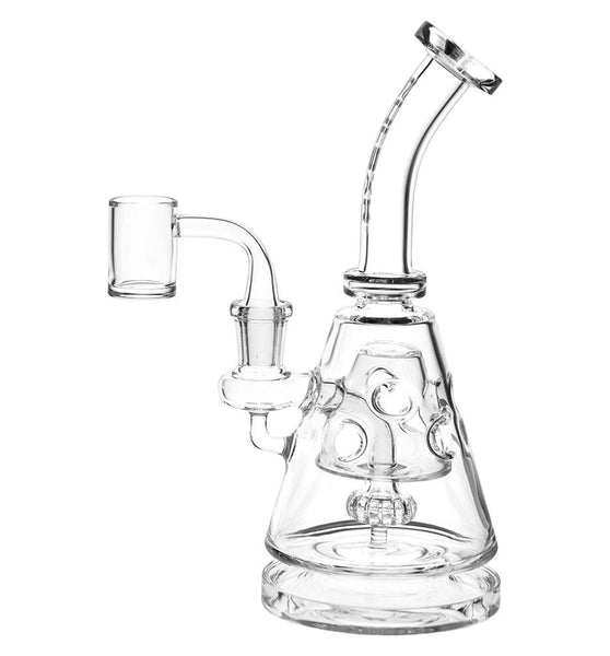 Pulsar Bent Neck Pyramid Glass Dab Rig - 8" / 14mm F