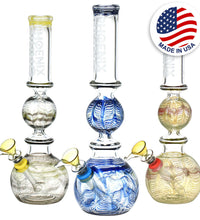 Phoenix Rising Bubble Ball Water Pipe - 10.75"/Colors Vary