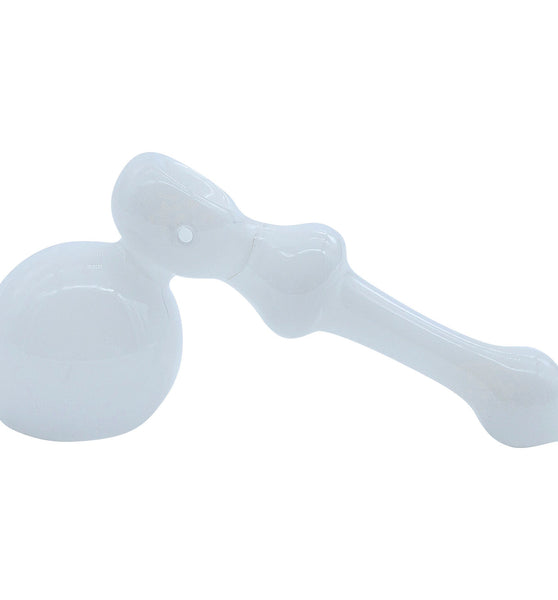 LA Pipes "Ivory Hammer" Glass Hammer Bubbler Pipe