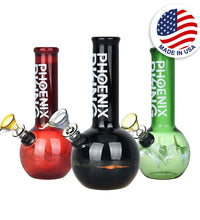 Phoenix Rising Round Base Water Pipe - 7"/Colors Vary