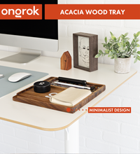 Ongrok Premium Natural Acacia Wood Tray | 9.5" x 9.5"