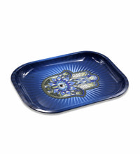 Hamsa Blue Metal Rollin' Tray