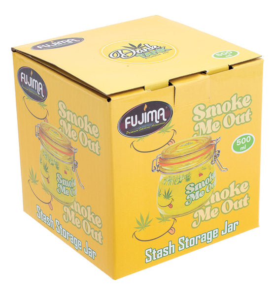 Fujima Dank Tank Smiley Smoke Me Out Glass Jar - 500ml