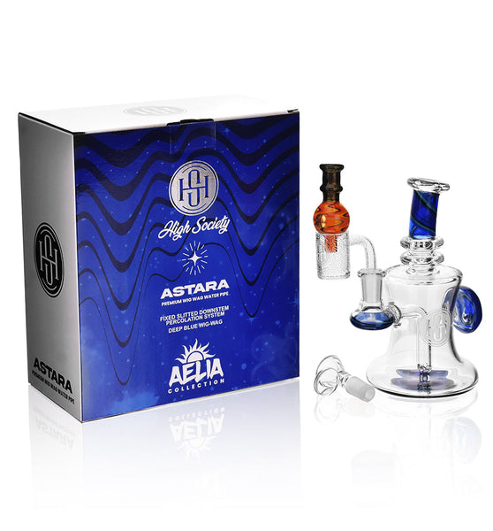 High Society | Astara Premium Wig Wag Concentrate Rig (Blue)