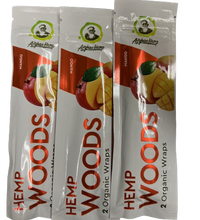 Afghan Hemp Woods Herbal Organic Natural 2 Mango Flavor Papers Wraps Per Pack (3 Count)