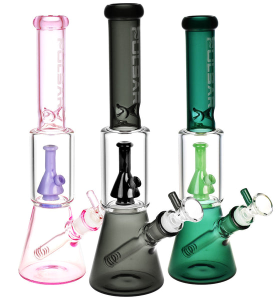 Pulsar Beaker on Beaker Water Pipe - 11.5"/14mm F/Colors Vary