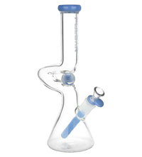 Pulsar Kinked Marble Glass Beaker Water Pipe | 12" | 14mm F