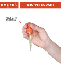 Ongrok Glass Dropper Jars, 6 pack