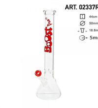 Boost | 17" Red Beaker Base Glass Water Pipe