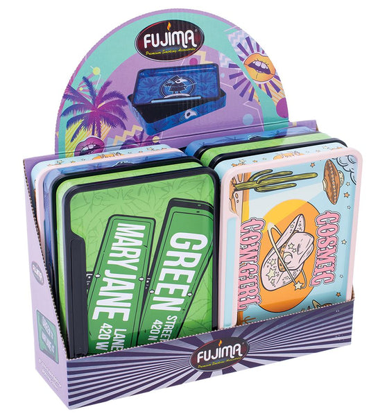 Fujima Rolling Tray Stash Box - Assortment / 8"x5.75" 6ct