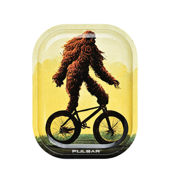 Pulsar Mini Metal Rolling Tray - Bigfoot Stole My Bike / 7"x5.5"