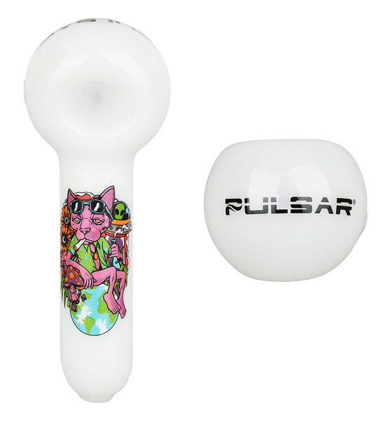 Pulsar Artist Series Spoon Pipe - Chill Cat / 5"