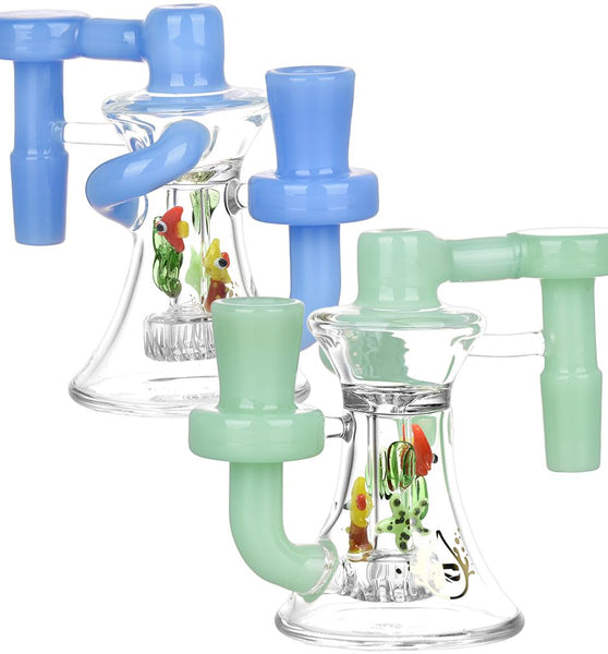 Pulsar Reef Romp Recycler Ash Catcher - 3.75" / 14mm / 90D / Colors Vary